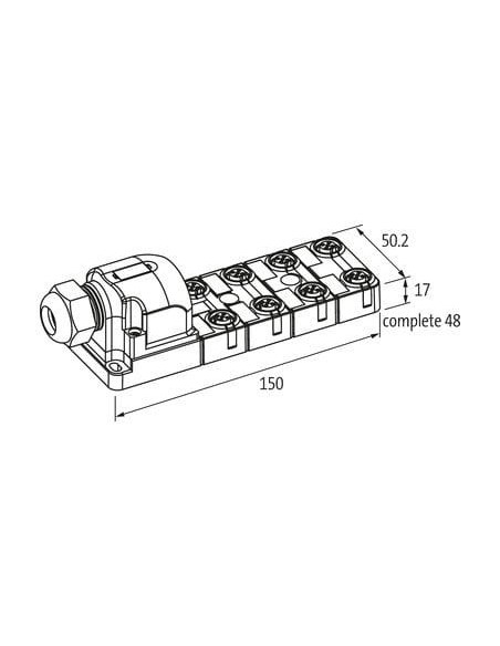 Moduł pasywny Exact12, 8xM12, 4-polowy 8000-88440-0000000 | Elektronika | Eshop Dopak | Wszystko dla Przemysłu
