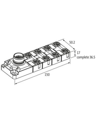 Moduł pasywny Exact12, 8xM12, 4-polowy 8000-88430-0000000 | Elektronika | Eshop Dopak | Wszystko dla Przemysłu