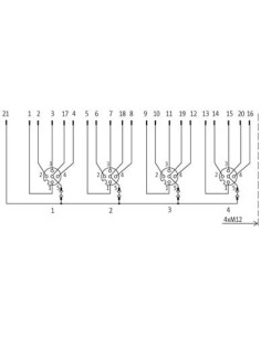 Moduł pasywny MVP12 Universal, 4xM12, nr referencyjny 8000-44702-0000000 | Elektronika | Eshop Dopak | Wszystko dla Przemysłu 2