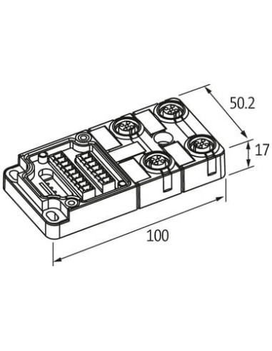 Moduł pasywny Exact12, 4xM12, 4-polowy, bez zasilania 8000-84400-0000000 | Elektronika | Eshop Dopak | Wszystko dla Przemysłu