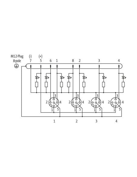 Moduł pasywny Exact12, 4xM12, 4-polowy 8000-84470-0000000 | Elektronika | Eshop Dopak | Wszystko dla Przemysłu