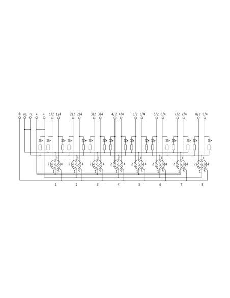Moduł pasywny Exact12, 8xM12, 5-polowy 8000-88580-0000000 | Elektronika | Eshop Dopak | Wszystko dla Przemysłu