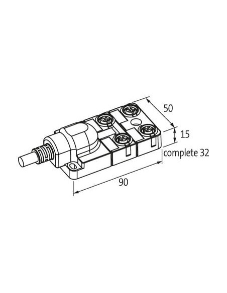 Moduł pasywny Exact12, 4xM12, 4-polowy, bez LED 8000-84412-3331000 | Elektronika | Eshop Dopak | Wszystko dla Przemysłu