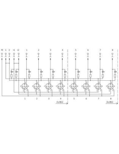 Moduł pasywny Exact12, 4xM12, 4-polowy, wtyk bez zasilania 8000-84440-0000000 | Elektronika | Eshop Dopak | Wszystko dla Przemys 2
