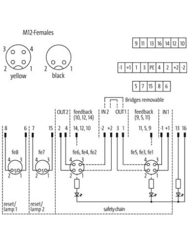 Moduł pasywny MSDS 8R, 6xE-STOP, 2xRESET 8000-98750-0000000 | Elektronika | Eshop Dopak | Wszystko dla Przemysłu