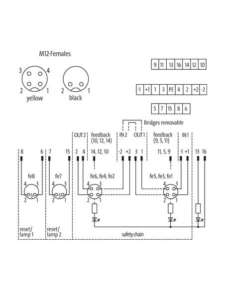 Moduł pasywny MSDS 8R, 6xE-STOP, 2xRESET 8000-98750-0000000 | Elektronika | Eshop Dopak | Wszystko dla Przemysłu
