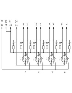 Moduł pasywny Exact12, 4xM12, 5-polowy 8000-84530-0000000 | Elektronika | Eshop Dopak | Wszystko dla Przemysłu 2