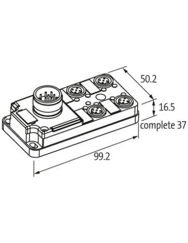 Moduł pasywny Exact12, 4xM12, 5-polowy 8000-84530-0000000 | Elektronika | Eshop Dopak | Wszystko dla Przemysłu