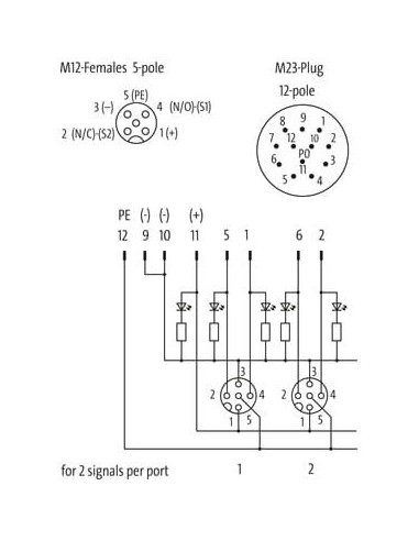 Moduł pasywny Exact12, 4xM12, 5-polowy 8000-84530-0000000 | Elektronika | Eshop Dopak | Wszystko dla Przemysłu