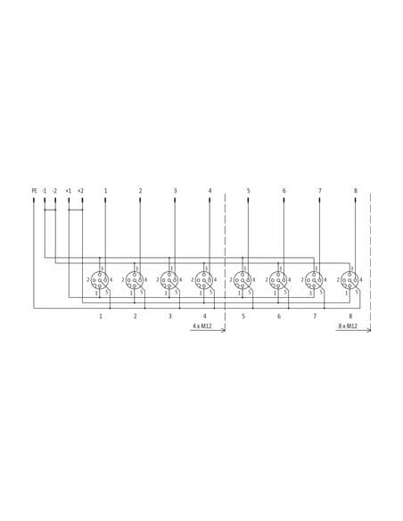Exact12, 4xM12, 4-biegunowy, obudowa podstawowa, bez diody LED 8000-84402-0000000 | Elektronika | Eshop Dopak | Wszystko dla Prz