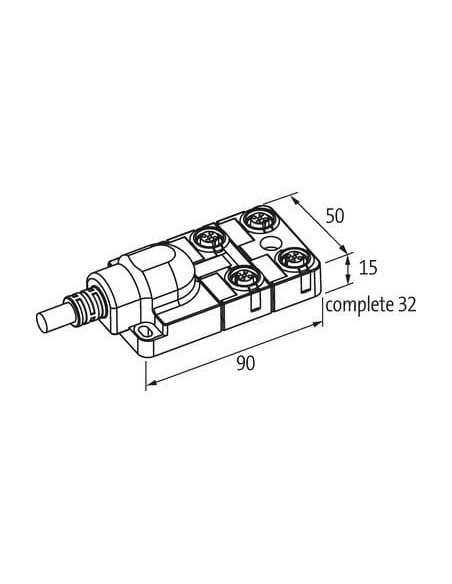 Exact12, 4xM12, 5-biegunowy, kabel formowany 8099-84510-4480300 | Elektronika | Eshop Dopak | Wszystko dla Przemysłu