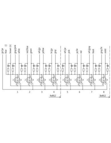 Exact12, 4xM12, 5-biegunowy, kabel formowany 8099-84510-4480500 | Elektronika | Eshop Dopak | Wszystko dla Przemysłu
