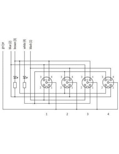 Exact12, 4xM12, 5-biegunowy, kabel formowany 8000-94510-9651500 | Elektronika | Eshop Dopak | Wszystko dla Przemysłu