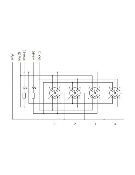 Exact12, 4xM12, 5-biegunowy, kabel formowany 8000-94510-9651500 | Elektronika | Eshop Dopak | Wszystko dla Przemysłu