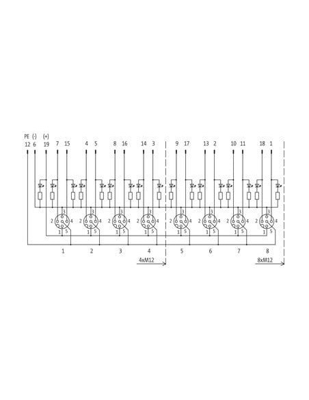 Modul pasywny,6xM12,5-polowy 27786 | Elektronika | Eshop Dopak | Wszystko dla Przemysłu