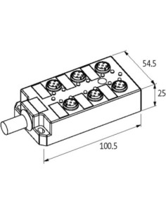 Moduł pasywny, 6xM12, 4-polowy 27862 | Elektronika | Eshop Dopak | Wszystko dla Przemysłu 2