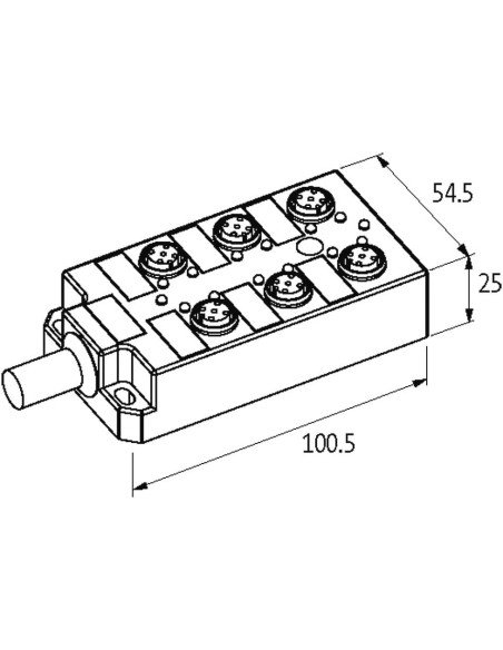 Moduł pasywny, 6xM12, 4-polowy 27862 | Elektronika | Eshop Dopak | Wszystko dla Przemysłu
