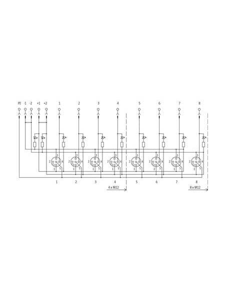 Exact12, 8xM12, 4-biegunowy, kapturek, zapasowy. końcówka śrubowa. 8000-88451-0000000 | Elektronika | Eshop Dopak | Wszystko dla