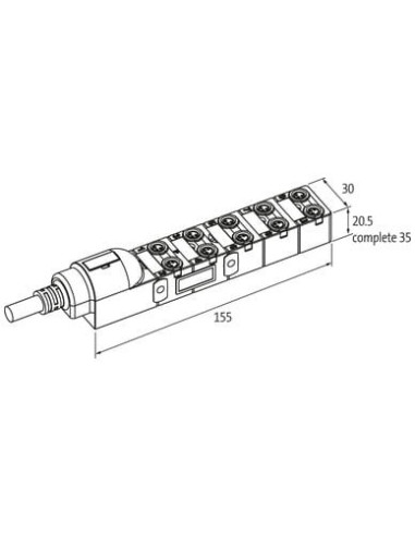 Moduł pasywny Exact8, 10xM8, 3-polowy 8000-80010-3850300 | Elektronika | Eshop Dopak | Wszystko dla Przemysłu