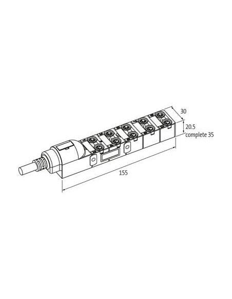 Moduł pasywny Exact8, 10xM8, 3-polowy 8000-80010-3850300 | Elektronika | Eshop Dopak | Wszystko dla Przemysłu