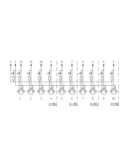 Moduł pasywny Exact8, 4xM8, 3-polowy, nr referencyjny 8000-84000-0000000 | Elektronika | Eshop Dopak | Wszystko dla Przemysłu