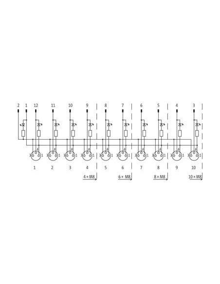 Exact8, 10xM8, 3-pin, moduł podstawowy NPN-LED 8000-80001-0000000 | Elektronika | Eshop Dopak | Wszystko dla Przemysłu