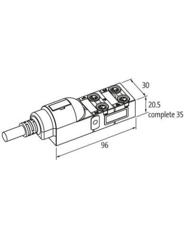Exact8, 4xM8, 4-biegunowy, kabel formowany 8000-84110-3600500 | Elektronika | Eshop Dopak | Wszystko dla Przemysłu