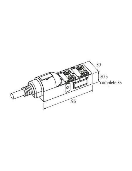 Moduł pasywny Exact8, 4xM8, 3-polowy 8000-84010-3371500 | Elektronika | Eshop Dopak | Wszystko dla Przemysłu