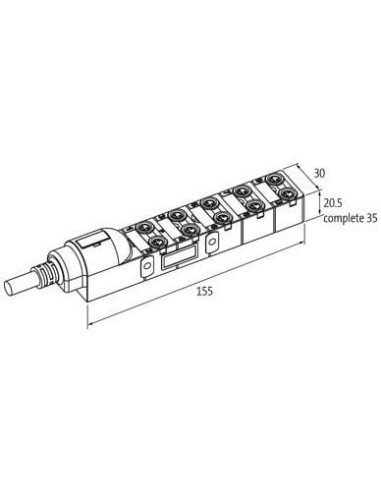 Moduł pasywny Exact8, 10xM8, 4-polowy 8000-80110-4121500 | Elektronika | Eshop Dopak | Wszystko dla Przemysłu