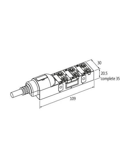 Exact8, 6xM8, 4-pin, kabel stały 8000-86111-3890500 | Elektronika | Eshop Dopak | Wszystko dla Przemysłu