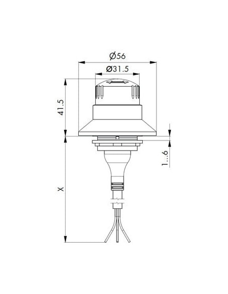 Panel danych - Przycisk zatrzymania awaryjnego, 30,5 mm, kabel połączonyeniowy DT (0,5 m) DP-ESTOP-5690050 | Elektronika | Eshop