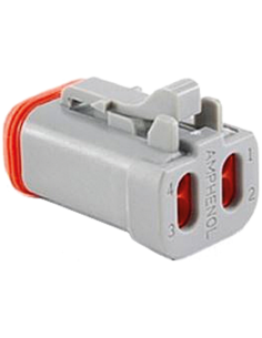 Szare złącze I/O z zaślepką i blokadą klinową dla pojedynczych żył DP-34042-740