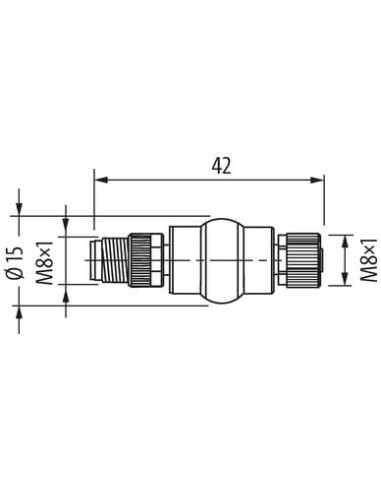 Adapter M8 męski, 3-polowy - M8 żeński, 4-polowy 7000-88511-0000000 | Przewody i Złącza | Eshop Dopak | Wszystko dla Przemysłu