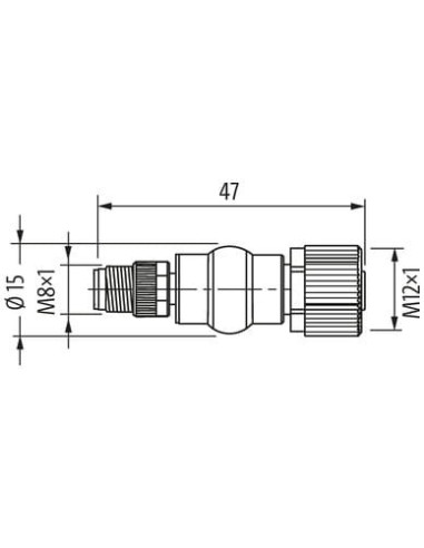 Adapter M8 męski, 3-polowy - M12 żeński, 3-polowy 7000-88521-0000000 | Przewody i Złącza | Eshop Dopak | Wszystko dla Przemysłu