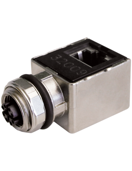 Adapter M12 żeński x-cod. / RJ45 męski 90° Gigabit 7000-51541-0000000 | Przewody i Złącza | Eshop Dopak | Wszystko dla Przemysłu