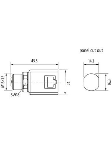 Adapter M12 żeński x-cod. / RJ45 męski 90° Gigabit 7000-51541-0000000 | Przewody i Złącza | Eshop Dopak | Wszystko dla Przemysłu