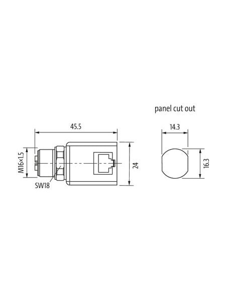 Adapter M12 żeński x-cod. / RJ45 męski 90° Gigabit 7000-51541-0000000 | Przewody i Złącza | Eshop Dopak | Wszystko dla Przemysłu