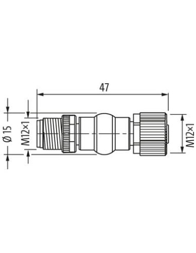 Adapter M12 męski - M12 żeński 7000-42251-0000000 | Przewody i Złącza | Eshop Dopak | Wszystko dla Przemysłu