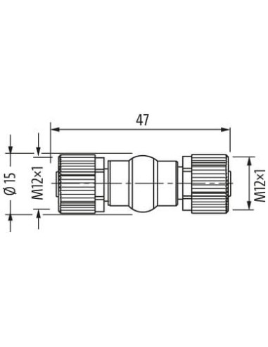 adapter M12 żeński B-cod/M12 żeński B-cod ekranowany 7000-44221-0000000 | Przewody i Złącza | Eshop Dopak | Wszystko dla Przemys