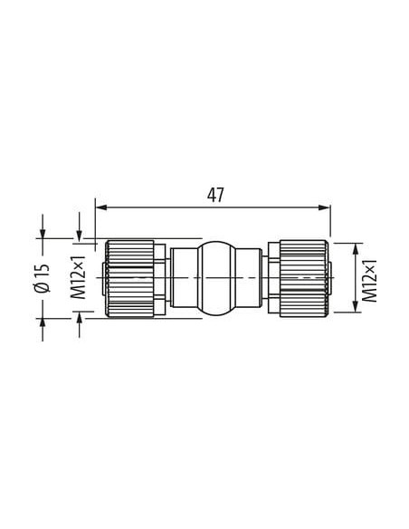 adapter M12 żeński B-cod/M12 żeński B-cod ekranowany 7000-44221-0000000 | Przewody i Złącza | Eshop Dopak | Wszystko dla Przemys