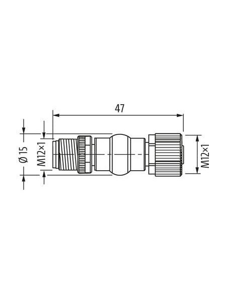 Adapter M12 męski - M12 żeński 7000-42252-0000000 | Przewody i Złącza | Eshop Dopak | Wszystko dla Przemysłu