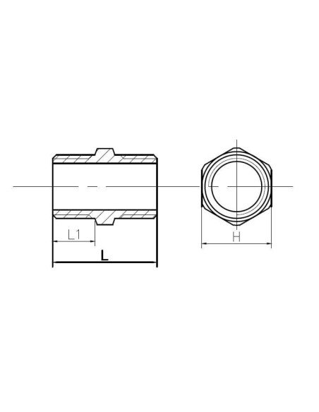Nypel gwintowany nierdzewny R 1 1/2 GZ, stal 316 | Hydraulika | Eshop Dopak | Wszystko dla Przemysłu