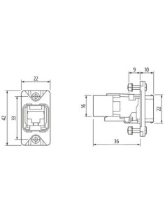 Rama montażowa RJ45 do PP RJ45 7000-99597-0000000 | Przewody i Złącza | Eshop Dopak | Wszystko dla Przemysłu 2
