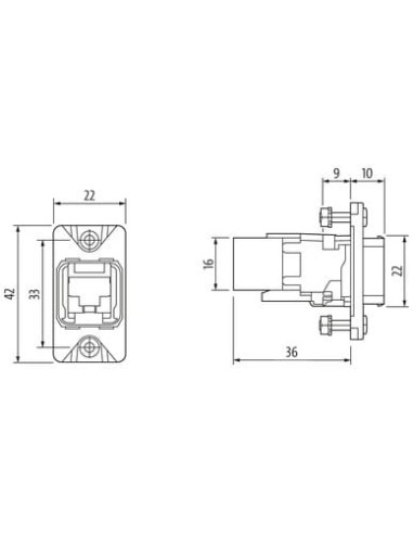 Rama montażowa RJ45 do PP RJ45 7000-99597-0000000 | Przewody i Złącza | Eshop Dopak | Wszystko dla Przemysłu