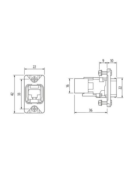 Rama montażowa RJ45 do PP RJ45 7000-99597-0000000 | Przewody i Złącza | Eshop Dopak | Wszystko dla Przemysłu