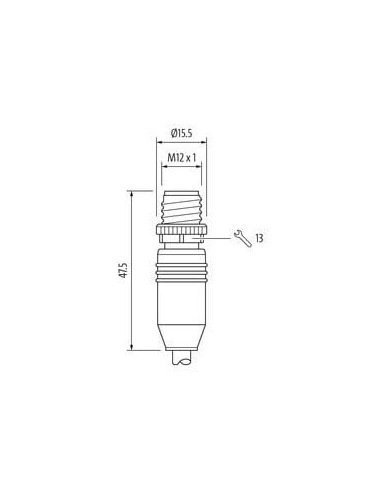 Złącze M12 damskie 0° / M12 męskie 0° Kod D. 7700-44511-S4U0100 | Przewody i Złącza | Eshop Dopak | Wszystko dla Przemysłu