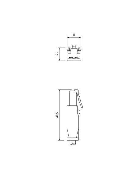 Konektor M12 męski, prosty - RJ45 męski, prosty, Ethernet 7700-44711-S7V1000 | Przewody i Złącza | Eshop Dopak | Wszystko dla Pr