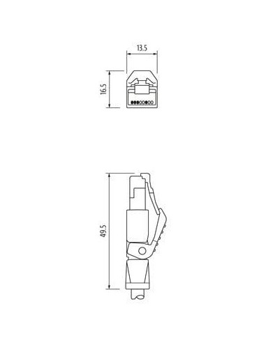 Konektor M12 męski, prosty - RJ45, Ethernet 7000-44711-7940400 | Przewody i Złącza | Eshop Dopak | Wszystko dla Przemysłu