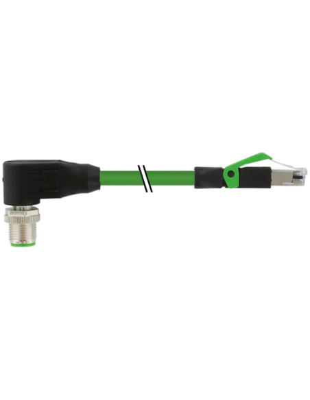 Złącze M12 męskie 90° / RJ45, 0°, Ethernet 7000-44761-7941000 | Przewody i Złącza | Eshop Dopak | Wszystko dla Przemysłu