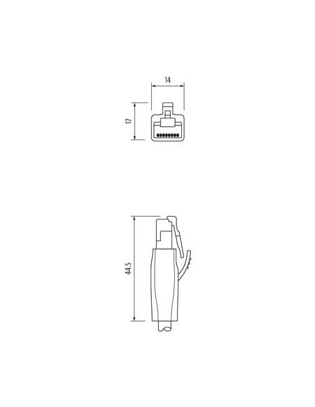 Złącze męskie M12 0° X-cod. / złącze męskie RJ45 0° Gigabit 7700-51101-S4X0200 | Przewody i Złącza | Eshop Dopak | Wszystko dla 
